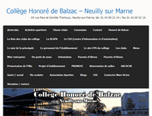 Tablet Screenshot of collegebalzac.net